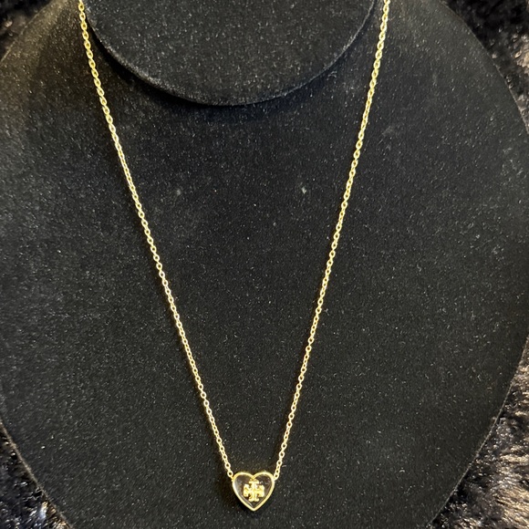Tory Burch Kira Gold Heart Pendant Necklace - Picture 2 of 6